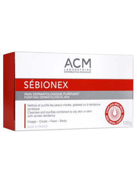 ACM Sebionex Dermatological Bar<br>سابون بۆ نەهێشتنی چەوری پێست